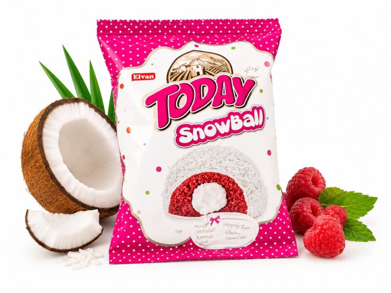 Today Snowball s kokosovou příchutí a červenou náplní.